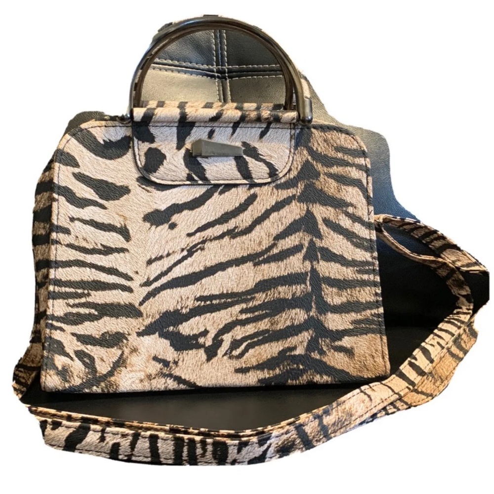 Animal print tote satchel handbag